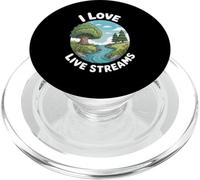 Funny I Love Live Streams Nature River Humour Dire PopSockets PopGrip pour MagSafe