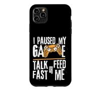 Funny I Paused My Game Talk Fast Or Feed Me Gamer Gaming Coque pour iPhone 11 Pro Max