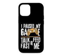 Funny I Paused My Game Talk Fast Or Feed Me Gamer Gaming Coque pour iPhone 12/12 Pro