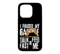 Funny I Paused My Game Talk Fast Or Feed Me Gamer Gaming Coque pour iPhone 15 Pro