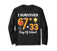 Funny I Survived 100 Days of School Six Seven Manche Longue