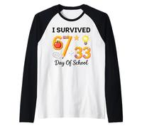 Funny I Survived 100 Days of School Six Seven Manche Raglan