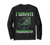 Funny I Survived Trigonométrie Math Class School Manche Longue