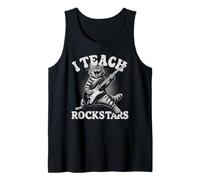 Funny I Teach Rock Stars Cat Teacher Music Team Band Débardeur
