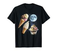 Funny Ice-Cream Shirt Ice-Cream Howling At The Moon T-Shirt