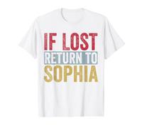 Funny If Lost Return to Shophia Relation Couple Matching T-Shirt Graphique avec Valeur, Homme, Blanc, L