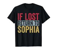Funny If Lost Return to Shophia Relation Couple Matching T-Shirt Graphique avec Valeur, Homme, Noir, M