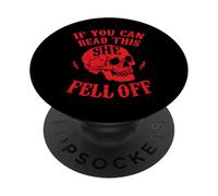 Funny If You Can Read This She Fell Off Moto Biker PopSockets PopGrip Adhésif
