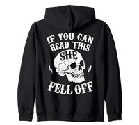 Funny If You Can Read This She Fell Off Moto Biker Sweat à Capuche