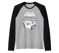 Funny I'm a Lil' Stinker Couche Mignonne pour bébé Enfant Adulte Manche Raglan