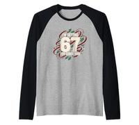 Funny I'm Getting Six Seven 67 for Christmas 6 7 Meme Design Manche Raglan