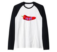 Funny I'm Hot Red Chilli Pepper pour Maman Papa Manche Raglan