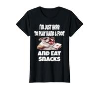 Funny I'm Just Here to Play Hand & Foot and Eat Snacks Carte T-Shirt Graphique avec Valeur