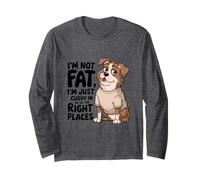 Funny I'm Not Fat Dog for Moms Dads & Fans Playful Novelty Manche Longue