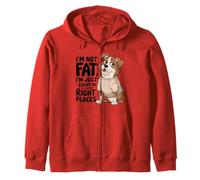 Funny I'm Not Fat Dog for Moms Dads & Fans Playful Novelty Sweat à Capuche