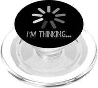 Funny I'm Thinking Computer Loading Sign PopSockets PopGrip pour MagSafe