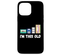 Funny I'm This Old 1980s Cassette VHS Disquette Retro Tech Coque pour iPhone 13 Pro Max