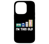 Funny I'm This Old 1980s Cassette VHS Disquette Retro Tech Coque pour iPhone 14 Pro
