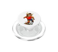 Funny Inspired Soccer Player Playing Football Cartoon PopSockets PopGrip pour MagSafe