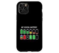 Funny Introvert Humor Energy Level Graphic Anti Social Fun Coque pour iPhone 11 Pro