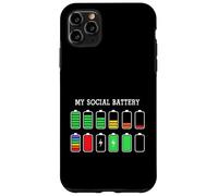 Funny Introvert Humor Energy Level Graphic Anti Social Fun Coque pour iPhone 11 Pro Max