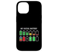 Funny Introvert Humor Energy Level Graphic Anti Social Fun Coque pour iPhone 14