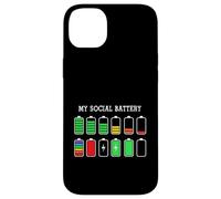 Funny Introvert Humor Energy Level Graphic Anti Social Fun Coque pour iPhone 14 Plus