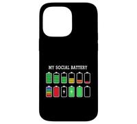 Funny Introvert Humor Energy Level Graphic Anti Social Fun Coque pour iPhone 14 Pro Max
