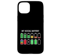 Funny Introvert Humor Energy Level Graphic Anti Social Fun Coque pour iPhone 15 Plus