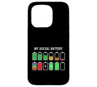 Funny Introvert Humor Energy Level Graphic Anti Social Fun Coque pour iPhone 15 Pro