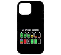 Funny Introvert Humor Energy Level Graphic Anti Social Fun Coque pour iPhone 16 Pro Max