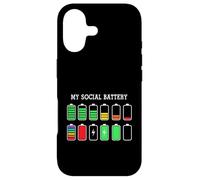 Funny Introvert Humor Energy Level Graphic Anti Social Fun Coque pour iPhone 17