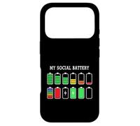 Funny Introvert Humor Energy Level Graphic Anti Social Fun Coque pour iPhone 17 Pro