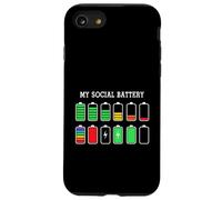 Funny Introvert Humor Energy Level Graphic Anti Social Fun Coque pour iPhone SE (2020) / 7/8