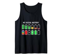 Funny Introvert Humor Energy Level Graphic Anti Social Fun Débardeur