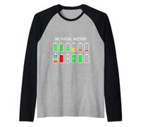 Funny Introvert Humor Energy Level Graphic Anti Social Fun Manche Raglan