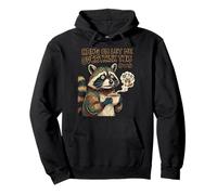 Funny Introvert Humor Raccoon Hang on Let Me Overthink This Sweat à Capuche