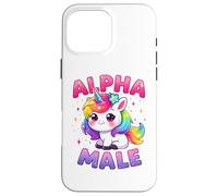 Funny Ironic Alpha Unicorn Sarcastique Girly Sparkle Rainbow Coque pour iPhone 16 Pro Max