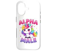 Funny Ironic Alpha Unicorn Sarcastique Girly Sparkle Rainbow Coque pour iPhone 17