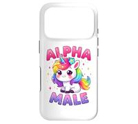 Funny Ironic Alpha Unicorn Sarcastique Girly Sparkle Rainbow Coque pour iPhone 17 Pro