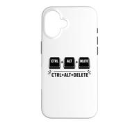 Funny it Programmer Geek Keyboard Humor Ctrl Alt Delete Coque pour iPhone 16