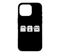 Funny it Programmer Geek Keyboard Humor Ctrl Alt Delete Coque pour iPhone 16 Pro