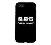 Funny it Programmer Geek Keyboard Humor Ctrl Alt Delete Coque pour iPhone SE (2020) / 7/8