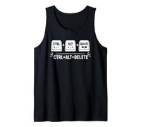 Funny it Programmer Geek Keyboard Humor Ctrl Alt Delete Débardeur