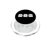 Funny it Programmer Geek Keyboard Humor Ctrl Alt Delete PopSockets PopGrip pour MagSafe
