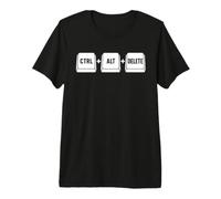 Funny it Programmer Geek Keyboard Humor Ctrl Alt Delete T-Shirt Haut de Gamme
