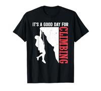 Funny It's A Good Day for Climbing - Vintage Rock Climbber T-Shirt