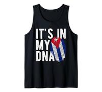 Funny It's in My DNA Cuba Flag Empreinte Digitale Débardeur