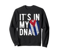 Funny It's in My DNA Cuba Flag Empreinte Digitale Sweatshirt