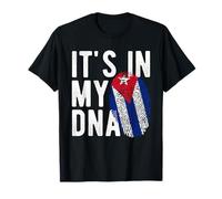 Funny It's in My DNA Cuba Flag Empreinte Digitale T-Shirt